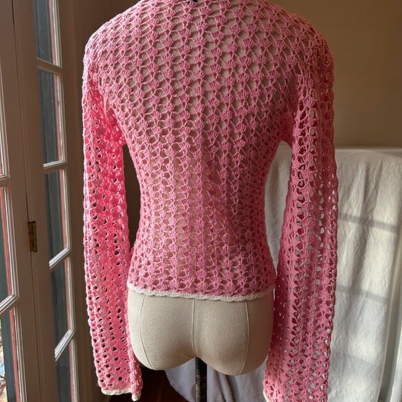 Vintage Betsey Johnson New York Crochet Cardigan - Picture 9 of 11
